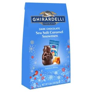 Ghirardelli Dark Chocolate Sea Salt Caramel Snowmen 5.8-oz. Bag: $5