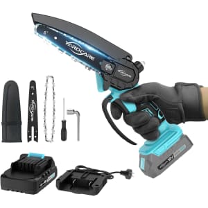 Yardcare 6" Battery Powered Cordless Mini Chainsaw: $30.33