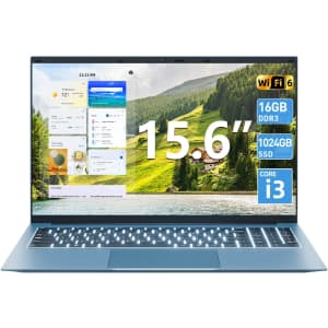 SGIN 15.6-Inch Laptop with Windows 11 Core i3 16GB RAM, 1024GB SSD: $399.99