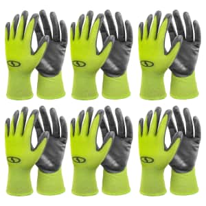 Sun Joe Nitrile-Palm Reusable/Washable Gloves 6-Pack: $16