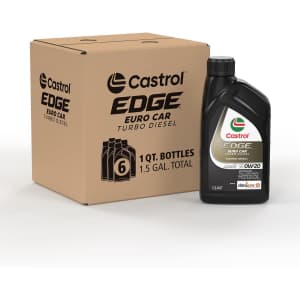 Castrol Edge Turbo Diesel 0W-20 Advanced Full Synthetic Motor Oil 1-Quart Jug 6-Pack: $47 via Sub & Save