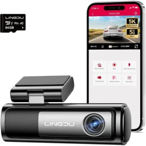 Lingdu LD06 5K Dash Cam with 5GHz WiFi & GPS: $24.99