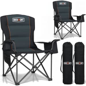 Overmont Oversized Folding Camping Chair: $83.99 Overmont Oversized Folding Camping Chair: $83.99
