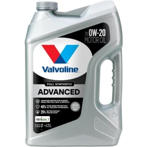 Valvoline Advanced Full Synthetic SAE 0W-20 Motor Oil 5-Quart Jug: $22