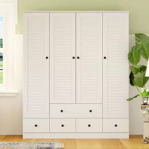 Fufu & Gaga 59" x 19" x 70" 4-Door 6-Drawer Armoire: $340