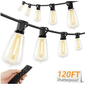 Brightever 120-Foot LED Outdoor String Lights: $24