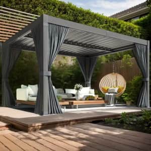 Aurora 10x12-Foot Aluminum Louvered Pergola: $1093.19