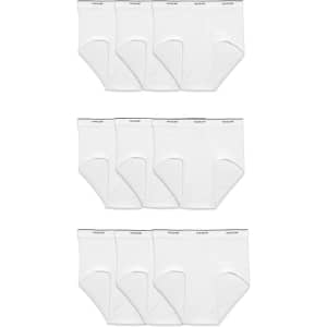 Fruit of the Loom Men's Tag-Free Cotton Briefs 9-Pack: $12