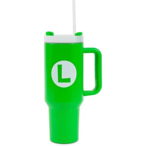 Pyramid America Super Mario Bros. Luigi or Peach Icon 40-oz. Metal Travel Tumbler: $12 w/ Prime