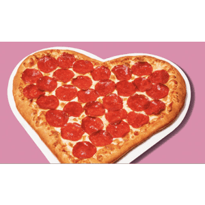 Pizza Hut 1-Topping Uncut Heart-Shaped Pizza: $14