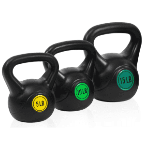 BalanceFrom Wide Grip Kettlebell 3-Piece Weight Set: $14.99