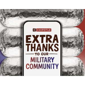 Chipotle Veterans Day Offer: Buy one get one free entrees Chipotle Veterans Day Offer: Buy one get one free entrees