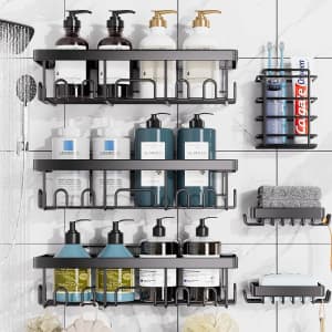 Ophanie 6-Piece Adhesive Shower Organizer Set: $13.99 Ophanie 6-Piece Adhesive Shower Organizer Set: $13.99