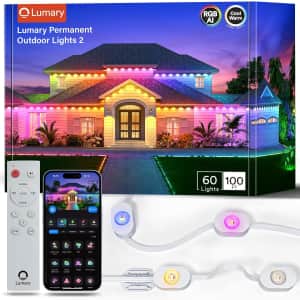 Lumary Permanent Outdoor Lights 2 100-Foot RGBAICW String Lights Set: $189.99 Lumary Permanent Outdoor Lights 2 100-Foot RGBAICW String Lights Set: $189.99