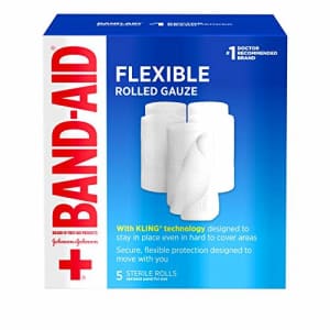 Band-Aid Flexible Rolled Gauze 3"x2.1 Yards 5-Pack: $8.29