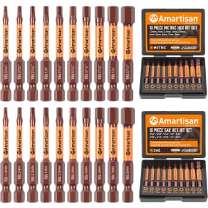 20-Piece SAE/Metric Hex Bit Set: $7.99