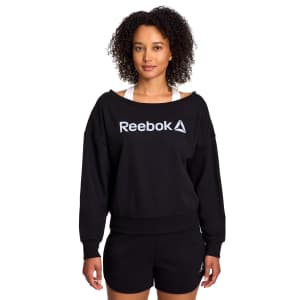 Reebok Women's Studio Off the Shoulder Sweatshirt: $16.61
