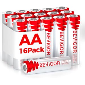 Bevigor 15.V AA Lithium Batteries 16-Pack: From $16 via Sub & Save