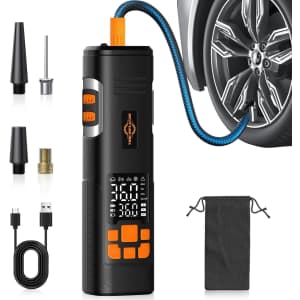 Tire Inflator Portable Air Compressor 150PSI: $17 w/ Prime