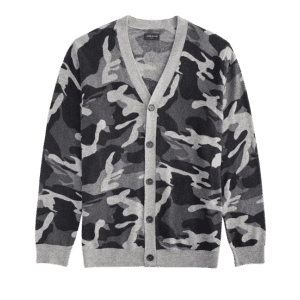 Club Room Men's 100% Cashmere Camo-Print V-Neck Cardigan: $39.86