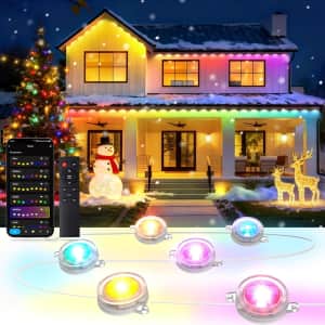 Sunlinkco 100-Foot RGB+IC Permanent Outdoor Smart Lights: $59.99 Sunlinkco 100-Foot RGB+IC Permanent Outdoor Smart Lights: $59.99