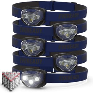 Eveready LED Pro200 Headlamps 5-Pack w/ Batteries: $16 w/ Prime Eveready LED Pro200 Headlamps 5-Pack w/ Batteries: $16 w/ Prime