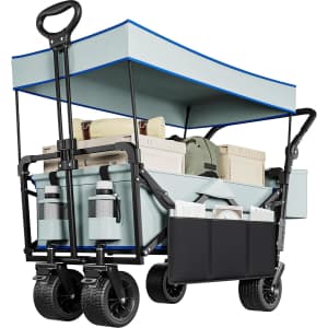 Yitahome Heavy Duty Collapsible Wagon w/ Removable Canopy: $54.99 Yitahome Heavy Duty Collapsible Wagon w/ Removable Canopy: $54.99
