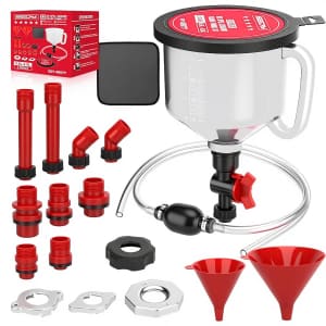 22-Piece No-Spill Coolant Filling Funnel Kit: $19.99