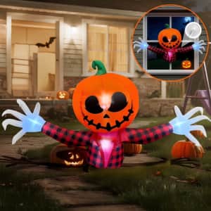 BeePrincess 5-Foot Halloween Inflatable Pumpkin Ghost: $19.99