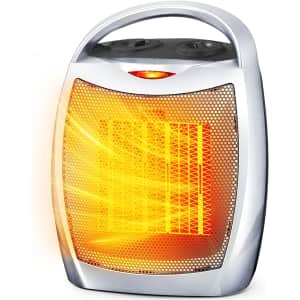 1,500W Portable Ceramic Space Heater: $14
