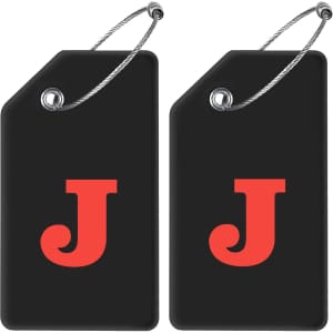 Gostwo 2 Pack Silicone Letter Luggage Tags for Suitcases: $2.99