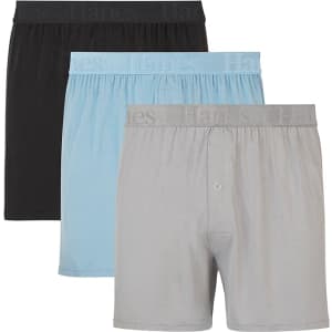 Hanes Men's Originals Knit Boxers 3-Pack: $14