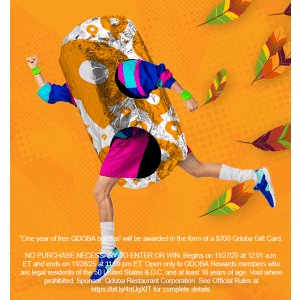 QDOBA Burrito + Giveaway: Free when you dress up like a burrito