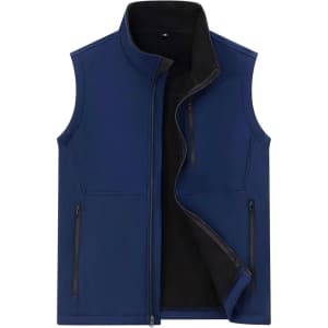 AKuVoL Men's Windproof Softshell Vest: From $13.25