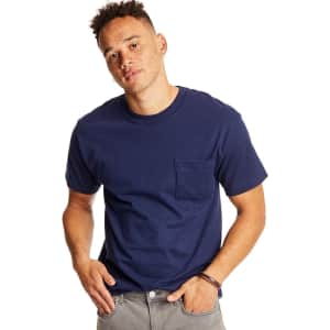 Hanes Men's Heavyweight Pocket T-Shirt 2-Pack: $6.55