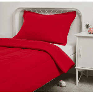 Amazon Basics 2-Piece Microfiber Kid's Comforter and Pillow Sham Set: $15