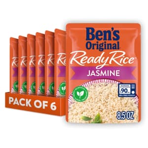 Ben's Original Ready Rice Jasmine Rice 8.5-oz. Pouch 6-Pack: $5.53 via Sub & Save Ben's Original Ready Rice Jasmine Rice 8.5-oz. Pouch 6-Pack: $5.53 via Sub & Save