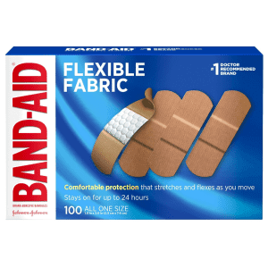 Band-Aid 100-Count Flexible Fabric Adhesive Bandages: $6.48 via Subscribe & Save