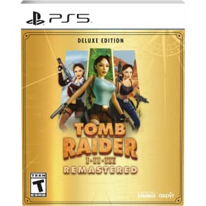 Tomb Raider I–III Remastered Deluxe Edition for PlayStation 5: $29.99