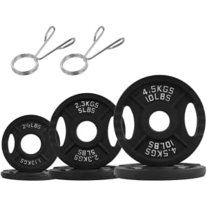 BalanceFrom Classic Cast Iron Weight Plate 35-lbs. Set: $25