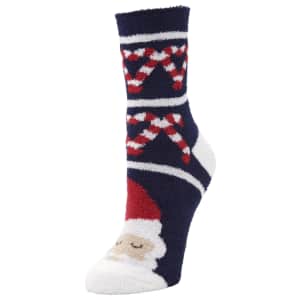 Women's Holiday Fuzzy Socks at Walmart: 98 cents