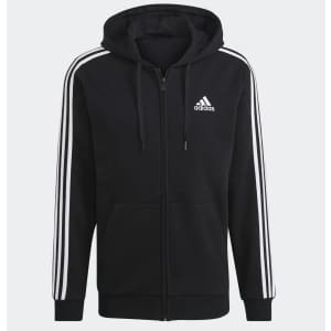 adidas Men's Essentials Fleece 3-Stripes Full-Zip Hoodie: $24