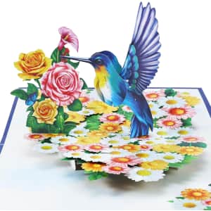 Airpark Hummingbird Pop Up Birthday Card: $4