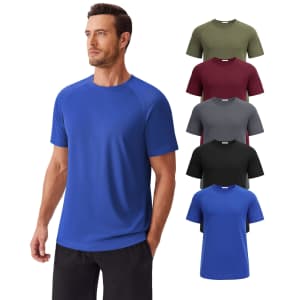 Pinspark Dry Fit Workout T-Shirts 5-Pack: $23