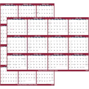 2026 Dry Erase Calendar: $3.49