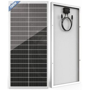 100W 12V Monocrystalline Solar Panel: $34