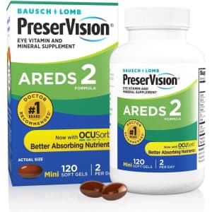 PreserVision AREDS 2 Eye Vitamin & Mineral Supplement 120-Count Bottle: $20 via Sub & Save