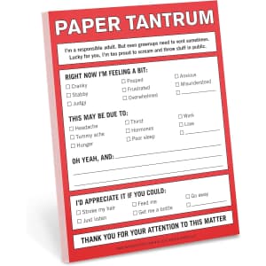 Knock Knock Paper Tantrum Note Pad: $7.25 Knock Knock Paper Tantrum Note Pad: $7.25