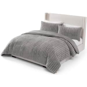 UGG Kenzie Plush Faux Fur King Bedding Set w/ 2 Pillow Shams: $195.99