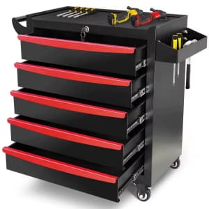 5-Drawer Rolling Tool Cabinet: $136 5-Drawer Rolling Tool Cabinet: $136